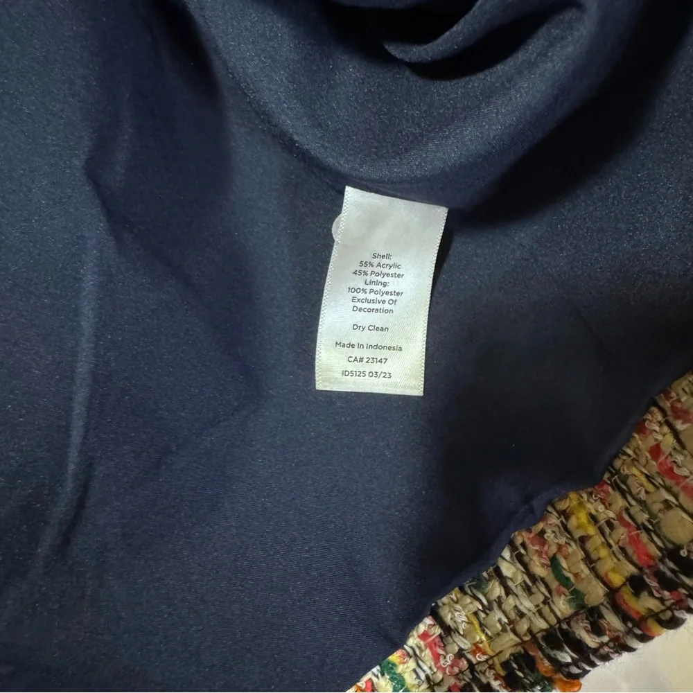 Talbots Cafe Tweed Jacket Blazer Multicolor size 12 - Picture 6 of 14